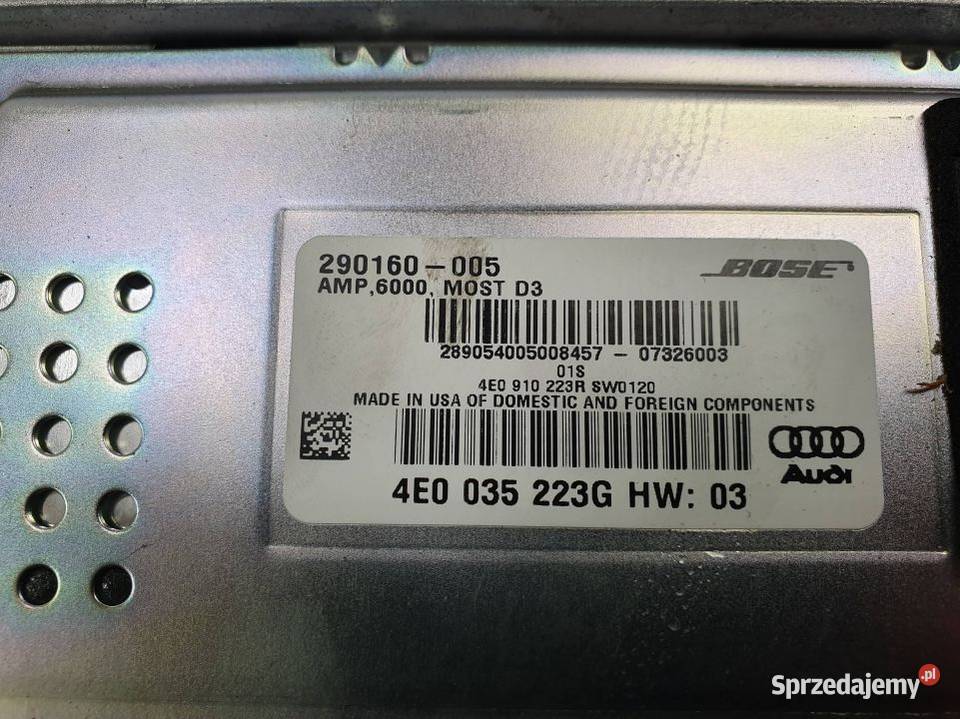 WZMACNIACZ AUDI S8 D3 4E0035223G Lipno