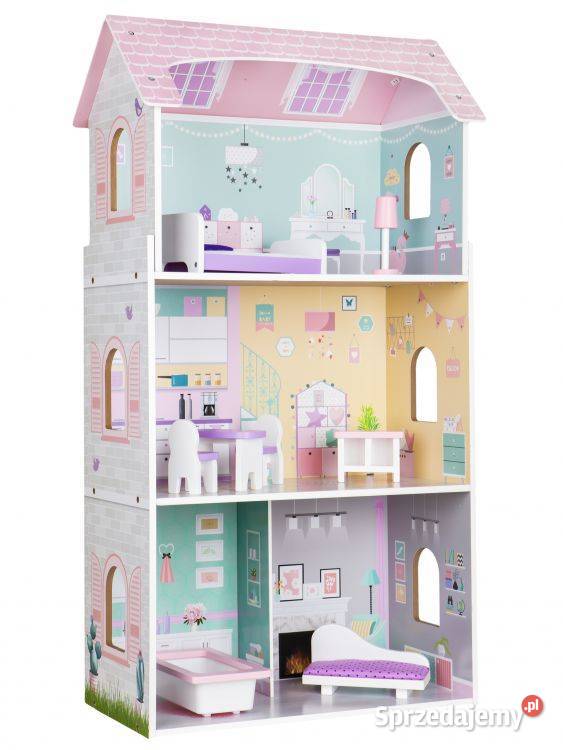 Drewniany wysoki domek lalek Rezydencja Jagodowa podlaskie Bielsk Podlaski