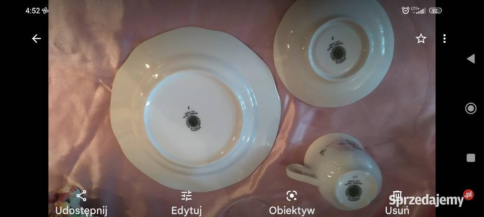 Duży zestaw śniadaniowy filiżanka porcelana sprzedam