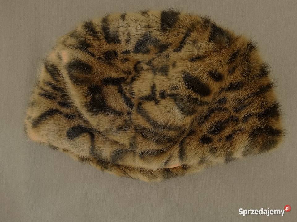 Czapka Futrzana Toczek Sztuczne Futro Camelowa w Łomża