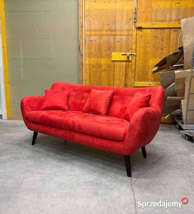 Czerwona sofa premium idealna do biura domu Kraków sprzedam