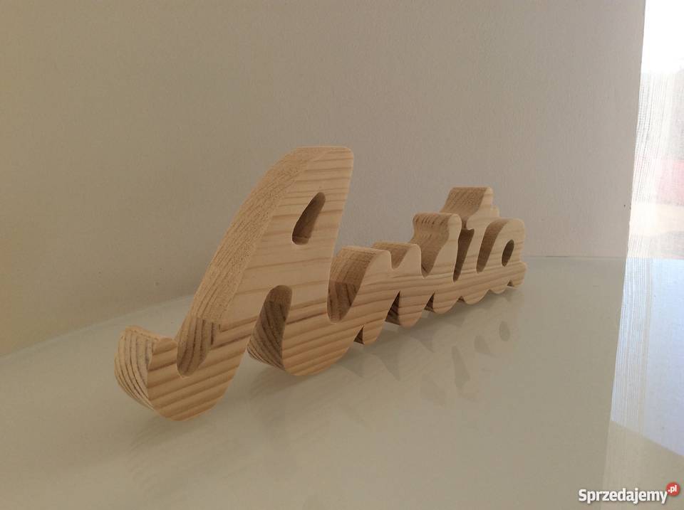 Dekoracje ozdoby napisy ze sklejki i drewna Wieluń