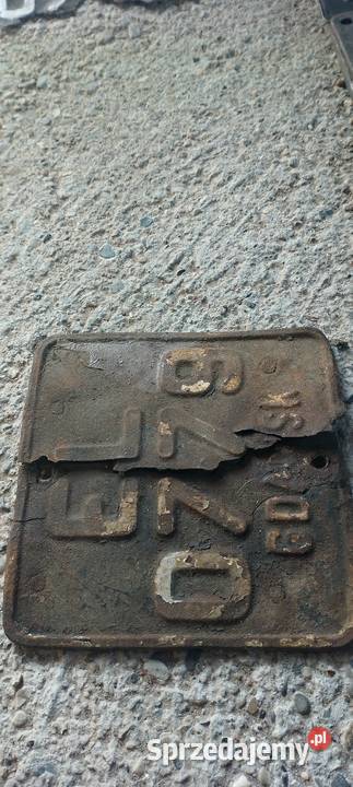 Tablica motocyklowa stara lata 50 Gdańsk unikat Jarosław
