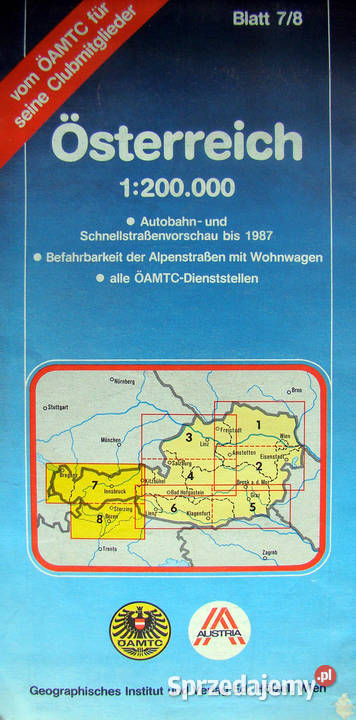 sterreich mapa samochodowa 1200 000 Limanowa