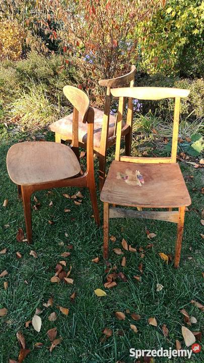 Unikatowe Krzesła Prl Hałas Zieliński Stolarskie dolnośląskie Wrocław
