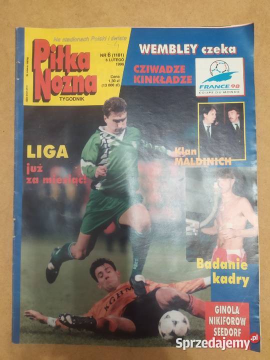 Tygodnik Piłka Nożna rocznik 1996 kompletny Książki i Podręczniki