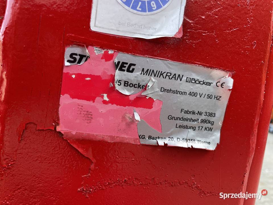 Dźwig Steinweg MK 3005 bocker minikran wciągarka Pozostałe Ślesin