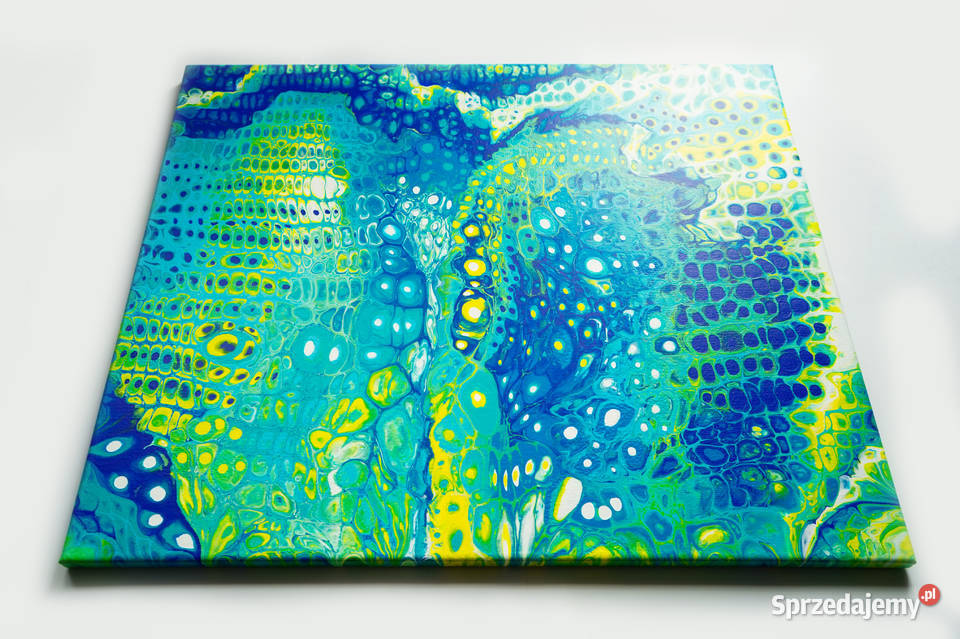 Kolorowy abstrakcyjny obraz Kameleon 50x60 wielokolorowy Warszawa