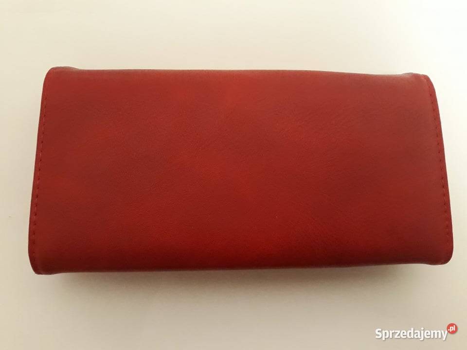 Portfel damski skórzany czerwony