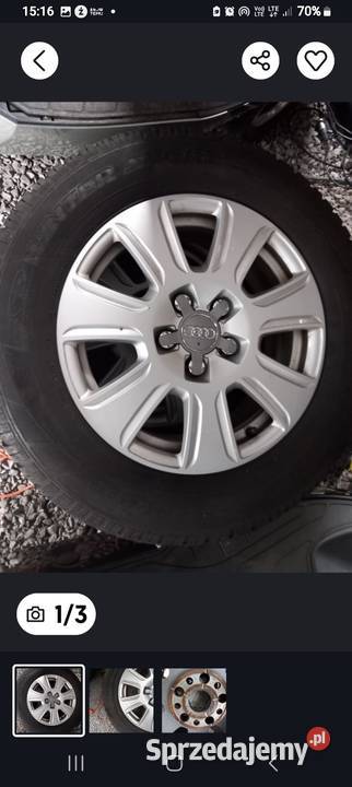 Sprzedam Alufelgi 16tki 5112 Audi Q3 Bielsko-Biała sprzedam