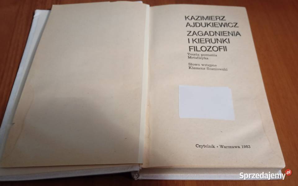 Zagadnienia i kierunki filozofii teoria poznania twarda Gdańsk