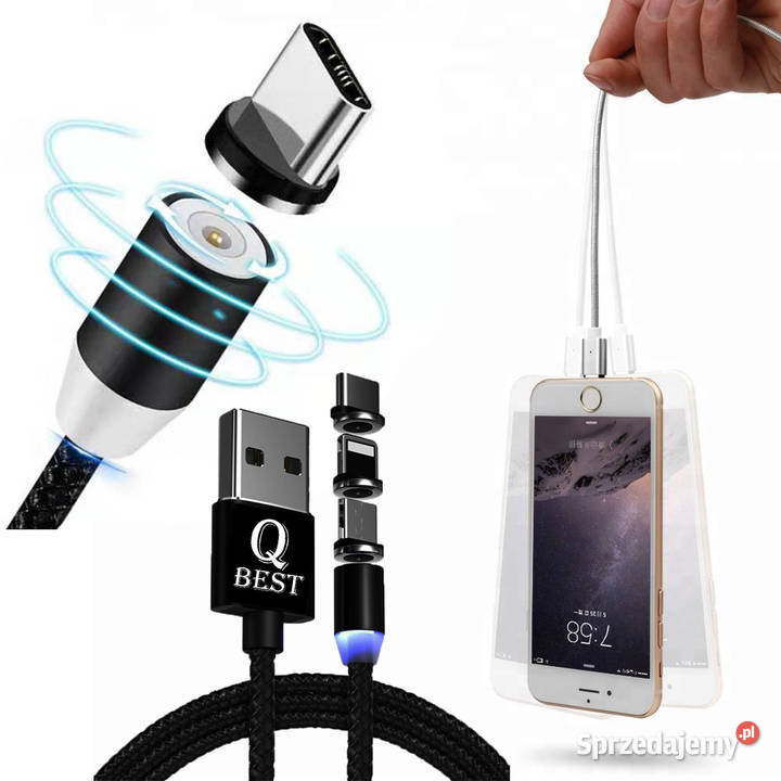 Kabel przewód magnetyczny 3w1 Micro USB USBC Pruszków