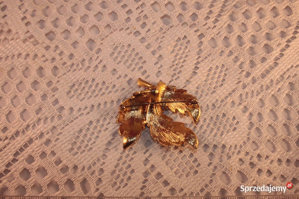 Stara broszka liść DORENE Ochojno