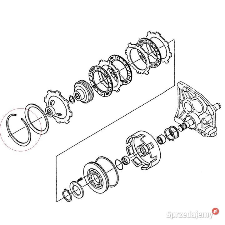Pierścień segera sprzęgła 128 mm Kubota GL220 sprzedam