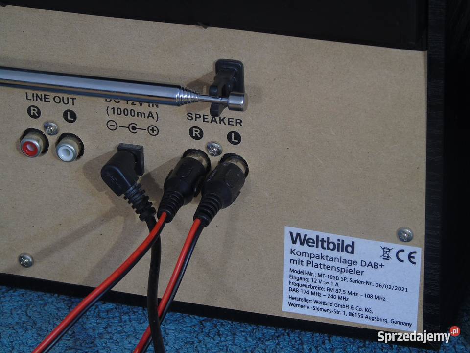 Gramofon z radiem RDS DAB CD USB mp3 i mag i kol Jasło sprzedam