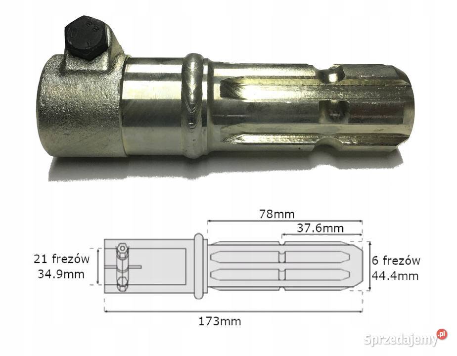 Adapter WOM 21 frezów 349mm 6 frezów 444mm Do maszyn uprawowych sprzedam