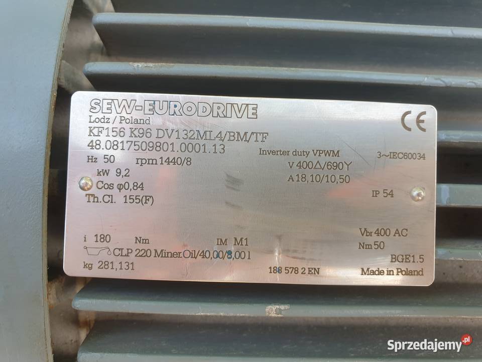 Motoreduktor SEWEURODRIVE 92kW Gdów