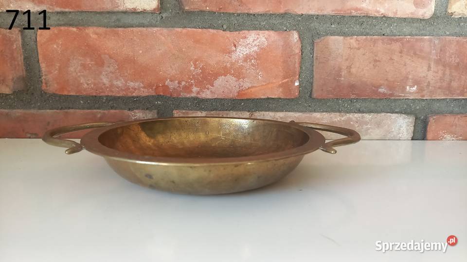 Mosiężna miska z uszami 711 Gawroniec sprzedam