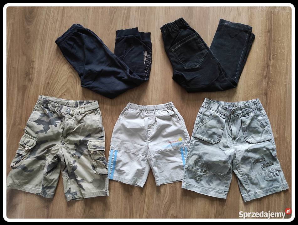 Zestaw paka Spodnie i spodenki chłopiec 122 128 mazowieckie Płock