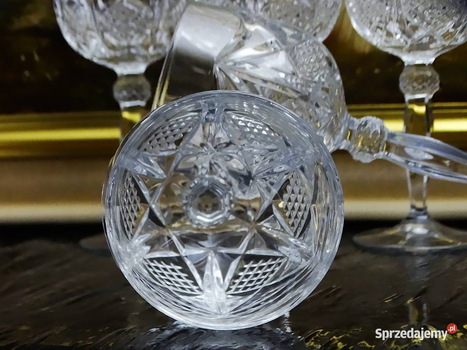Kieliszki kryształowe zestaw 6 sztuk ręcznie Biłgoraj