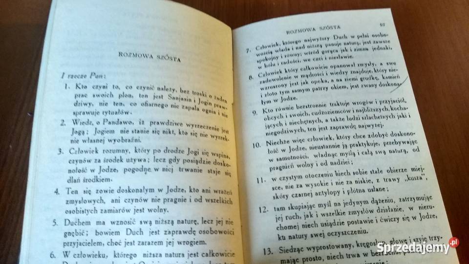 Bhagawad Gita Pieśń Pana przekł Wandy Dynowskiej Gdańsk