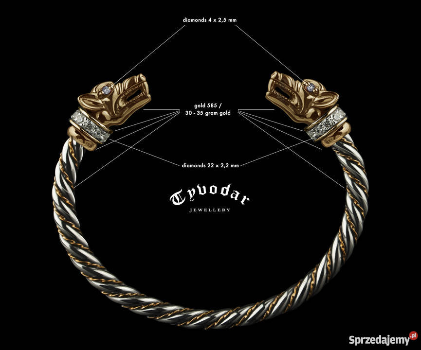 DIAMOND FENRIR BRACELET TYVODAR tyvodarcom złote Warszawa sprzedam