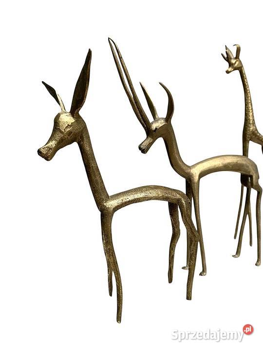 Zestaw figurek mosiężnych retro vintage Warszawa