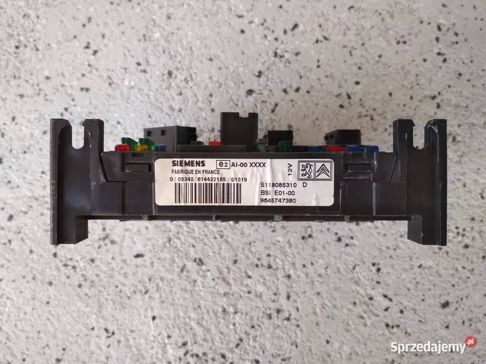 PEUGEOT 206 307 MODUŁ BSI SIEMENS 9645747380 20 dolnośląskie Międzybórz