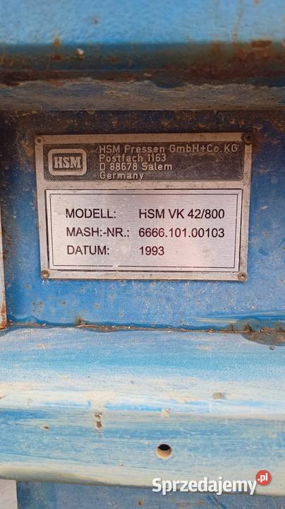 Belownica Prasa HSM VK 42800 Pozostałe Jasło