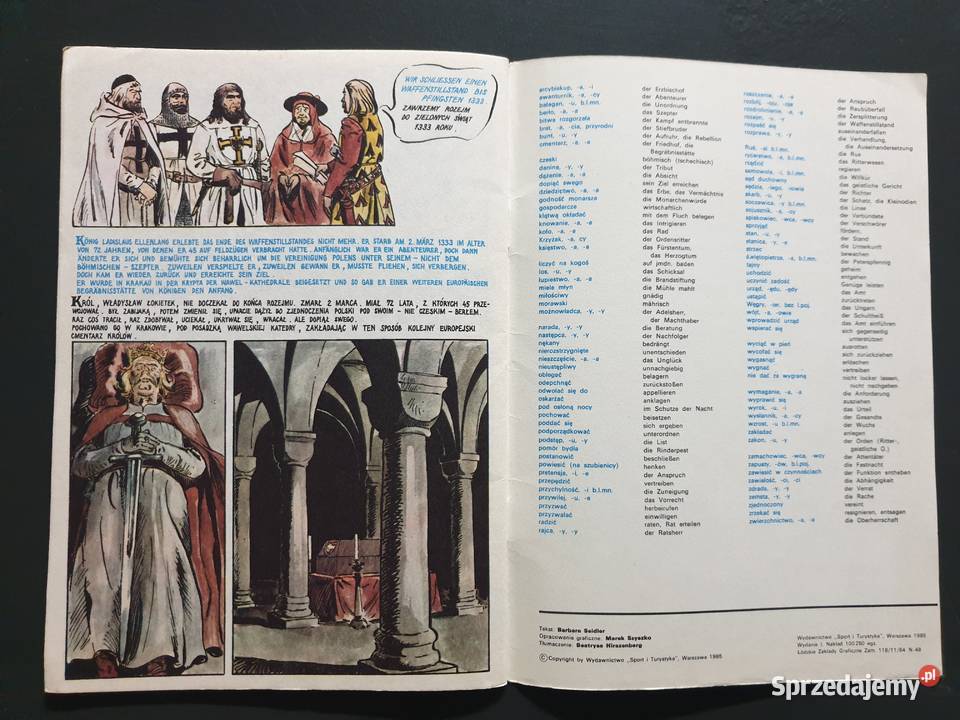 Władysław Łokietek Ladislaus Ellenlang komiks Rok wydania 1985 Gdynia