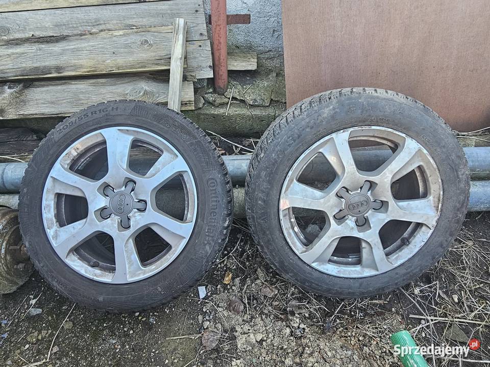 Orginalne felgi Audi 16z oponami zimowymi na 23 Koszalin sprzedam