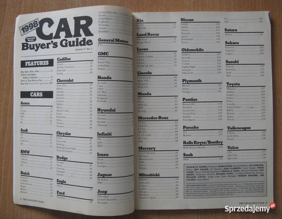 Katalog cennik samochodów na rynek amerykański śląskie Dąbrowa Górnicza