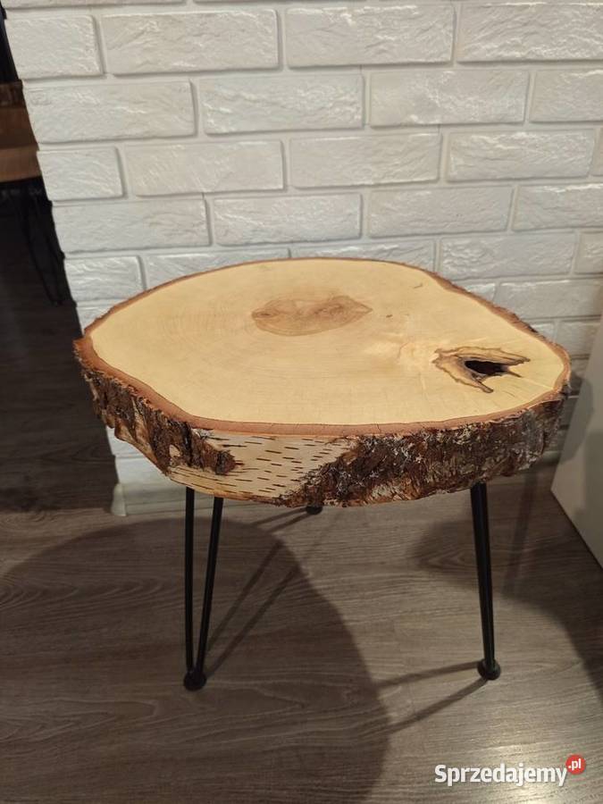 Stolik z plastra drewna Wyprzedaż Wrocław