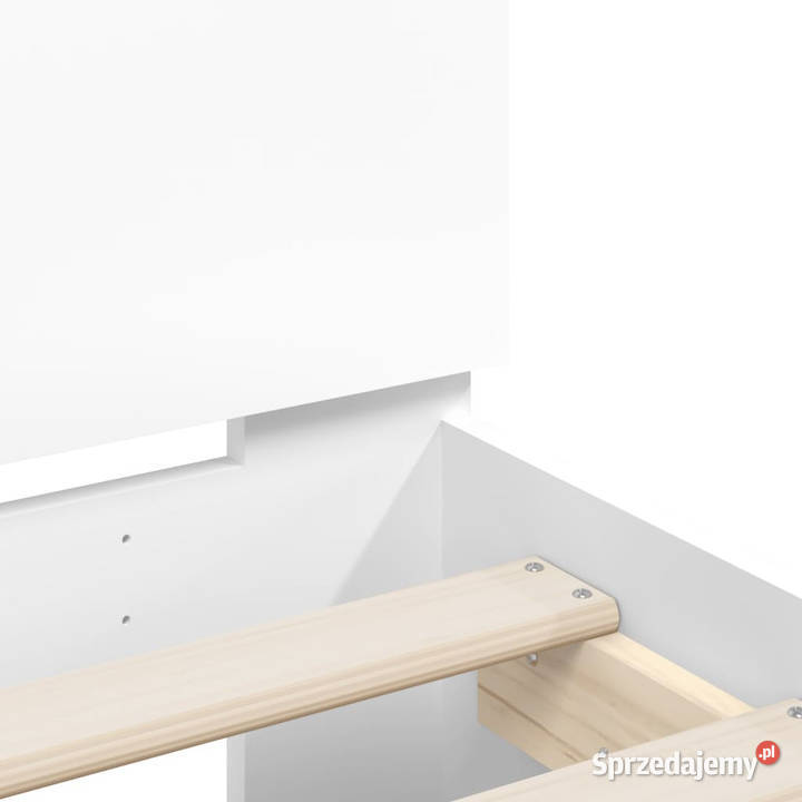 Rama łóżka z wezgłowiem biała 140x190 WM3207434 Łóżka Warszawa sprzedam