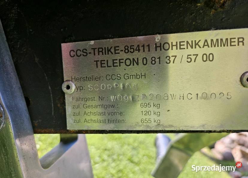 Trajka Trike silnik 16 garbus Pokój