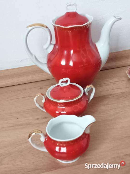 Zestaw kawowy KAROLINA Wałbrzych z lat 70 dolnośląskie Świdnica
