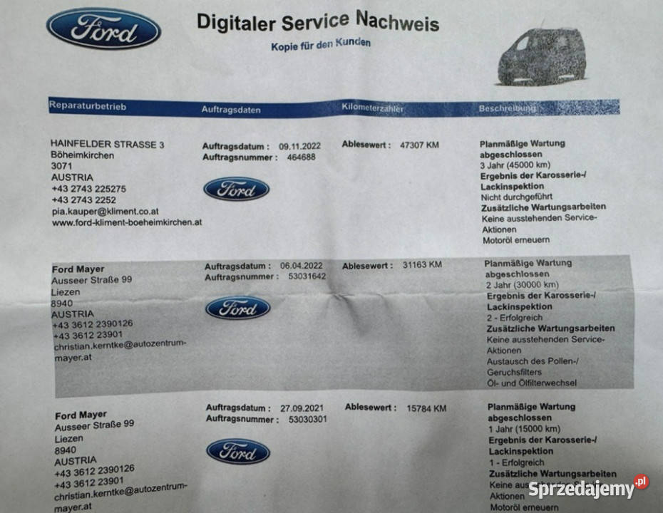 Ford Tourneo Courier Pisemna Gwarancja 12 Konin sprzedam