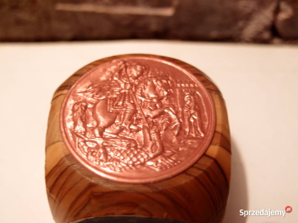 Pamiątka drewniana kostka Jarusalem Ziemia łódzkie Łódź