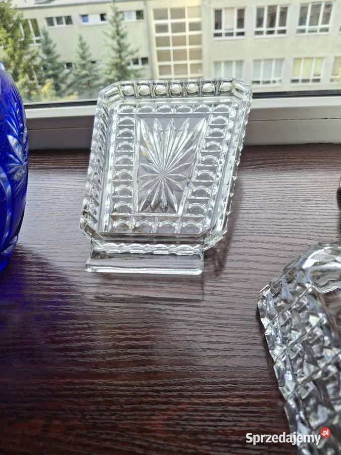 Kryształowa serownica kryształ z PRL Warszawa