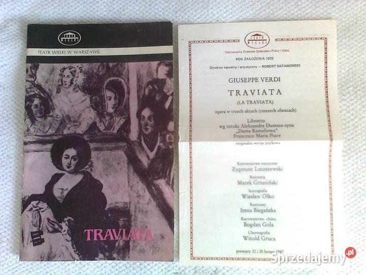 TRAVIATA Giuseppe Verdiego Teatr Wielki 1989 r Warszawa