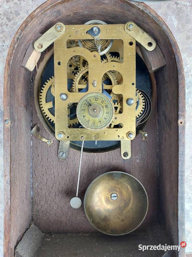 206 Stary zegar stołowy budzik Junghans 1920r Tczew