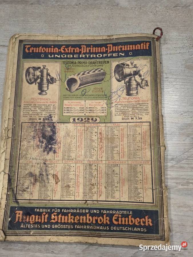 Stary katalog z 1929r August Stukenbrok Einbeck
