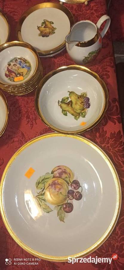 Patera z owocami CL Czechslovakia Biała