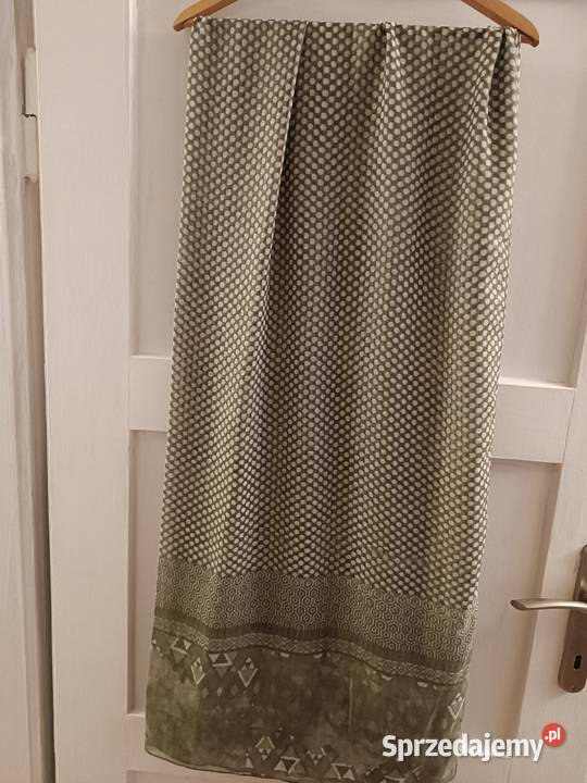 Szalik damski zielony w groszki opolskie Łąki Kozielskie