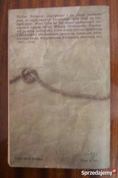 Nicifor Ninković Żywota mojego opisanie Rok wydania 1987 lubelskie