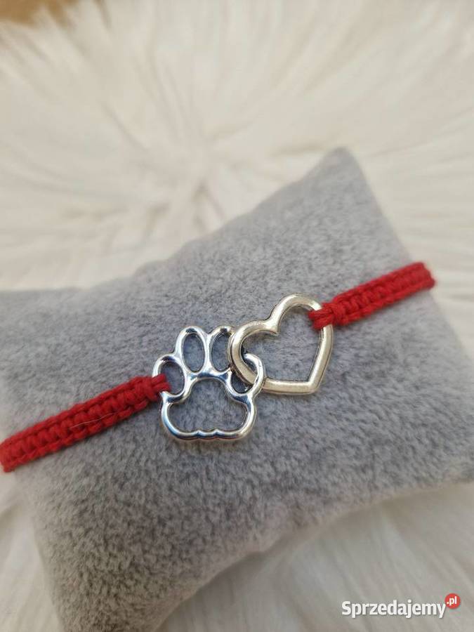 Bransoletka czerwona sznurkowa pleciona łącznik zachodniopomorskie sprzedam