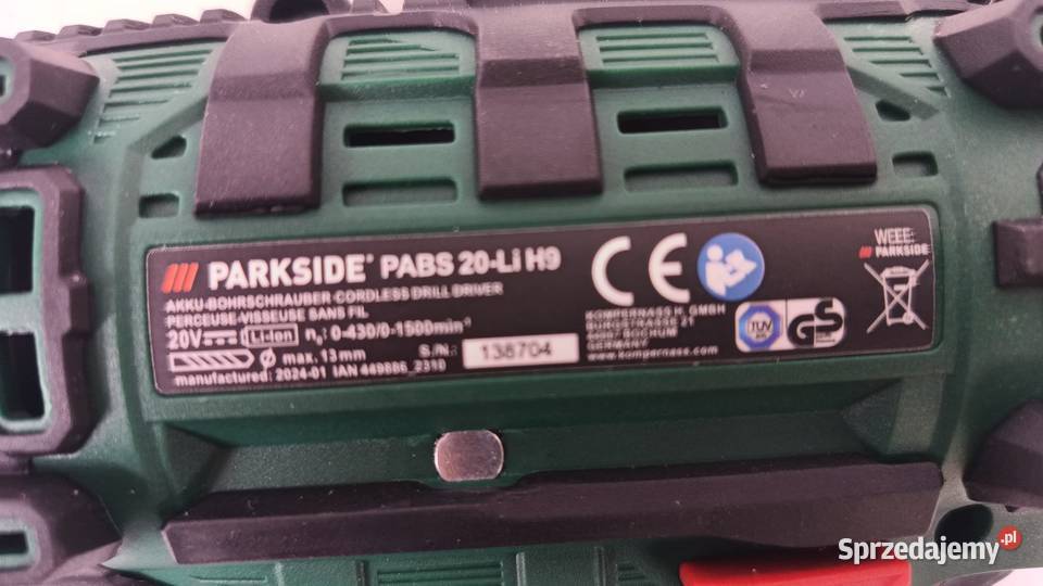 Wiertarkowkrętarka Parkside 20V Wiertarki i wkrętarki Katowice