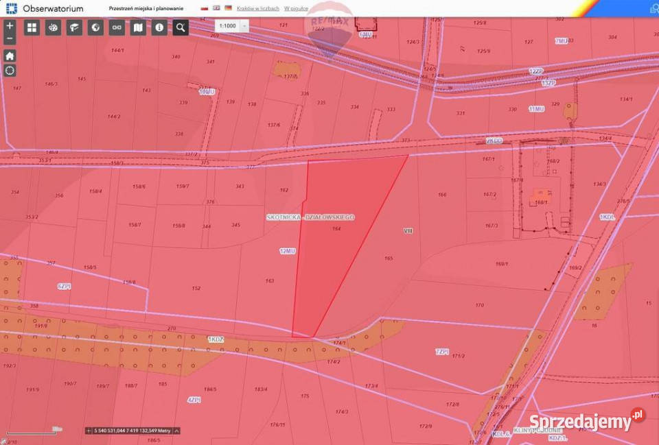 Działka inwestycyjna 4182m2 Kraków Sidzina małopolskie