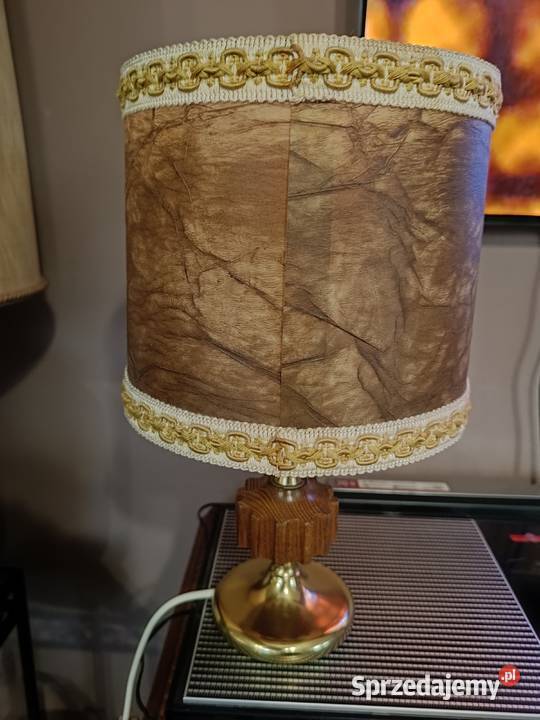 Lampka nocna z pięknym abażurem Lipno sprzedam