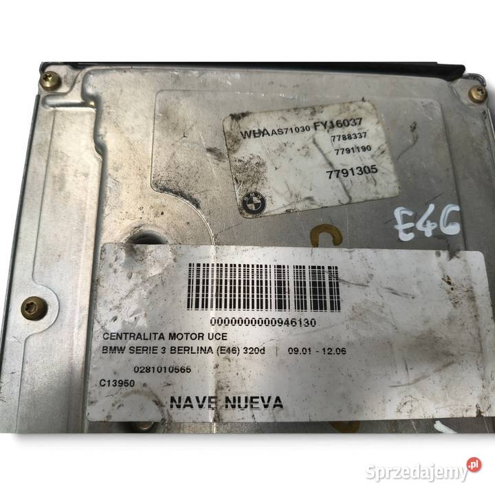 STEROWNIK KOMPUTER SILNIKA Bmw E46 20D 7791190 Chełm